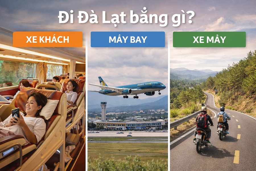 Đi Đà Lạt bằng gì?