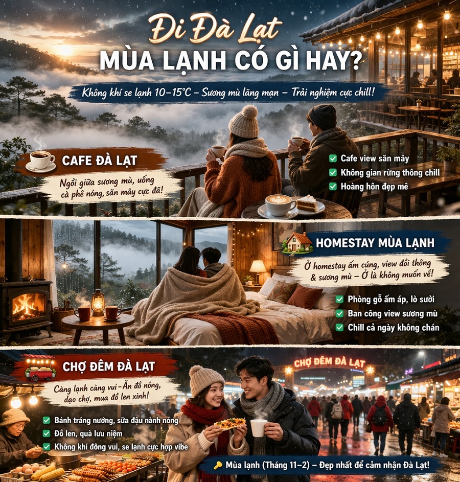 Đi Đà Lạt mùa lạnh có gì hay?